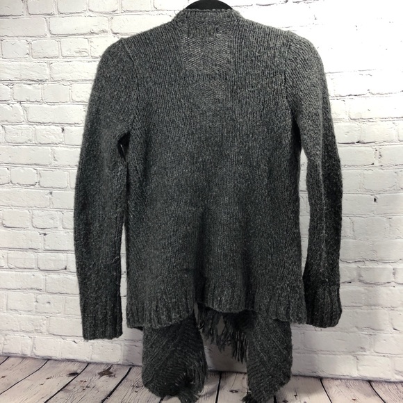 Hollister Tattered Grey Shawl - Cardigan - Picture 6 of 8